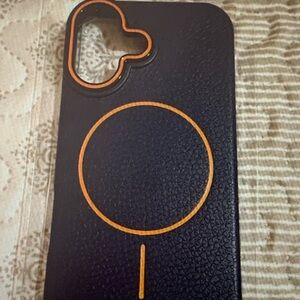 Sleek Black and Orange Phone Case